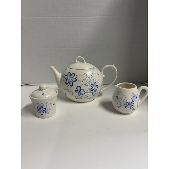Extremely Rare Hallmark Teapot, Sugar Bowl, Creamer Set EUC!! - Picture 3 of 14